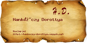 Hankóczy Dorottya névjegykártya