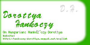 dorottya hankoczy business card